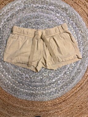 Lagaci Tan Drawstring Athletic Shorts